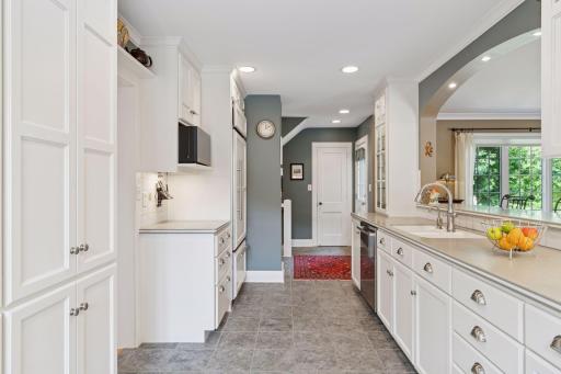 Sub-zero refrigerator and custom cabinetry