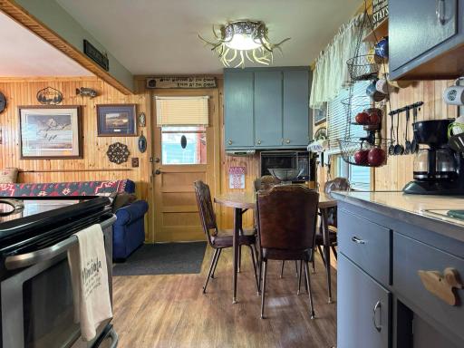 One more shot of the kitchen and dining room space.