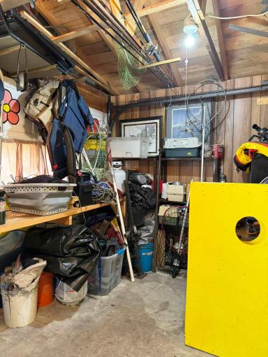 Bountiful storage space inside garage structure
