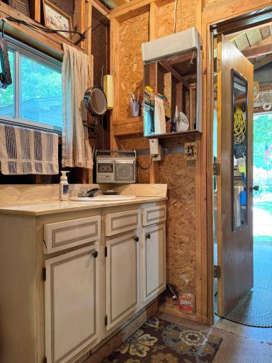 One more shot inside the bathroom area inside garage structure.