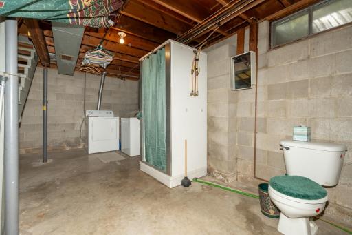 Plumbing fixtures make this home ready for a second bathroom