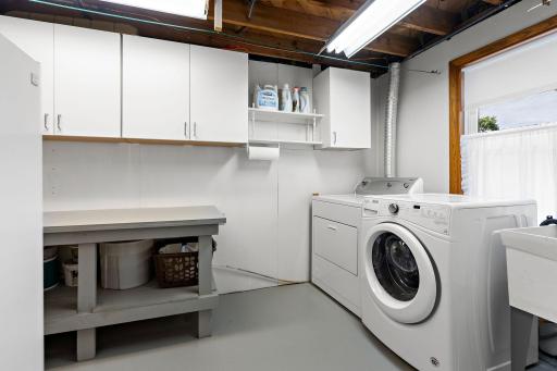 Additional laundry area with utility sink