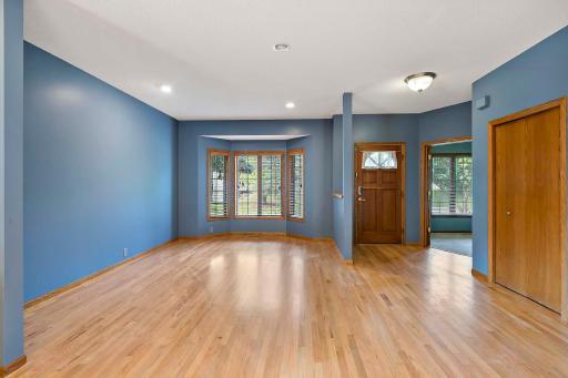 Main entry with office to right and living room or formal dining to left