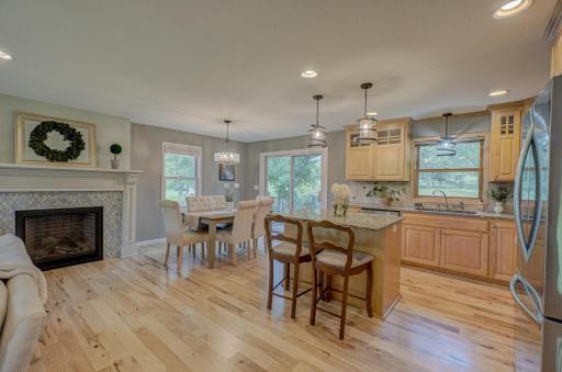 Host with ease in this elegant open concept kitchen and dining space