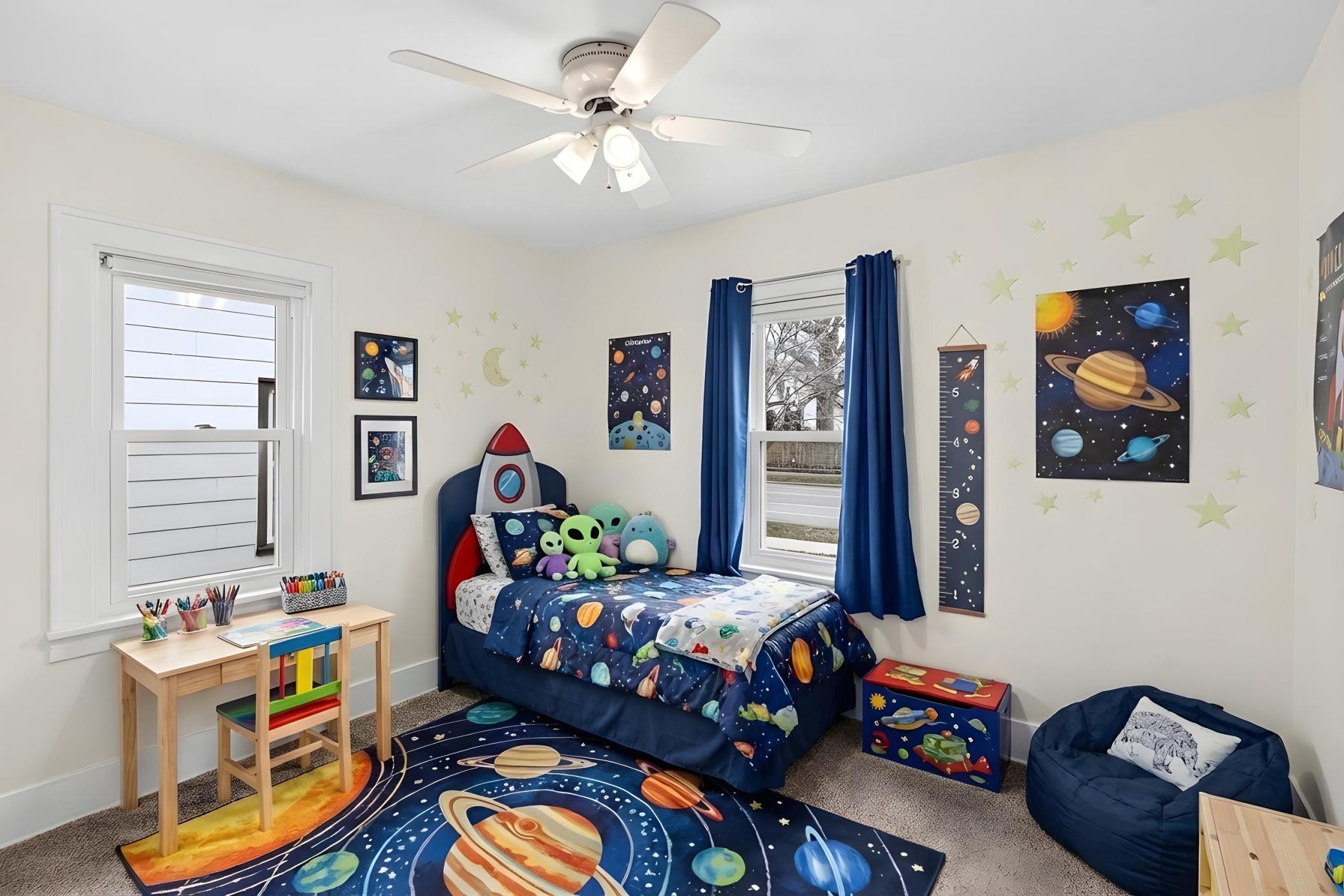 Bedroom #1 is digitally staged