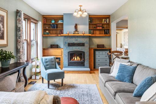 Light-filled living space with tall ceilings and large windows throughout the home