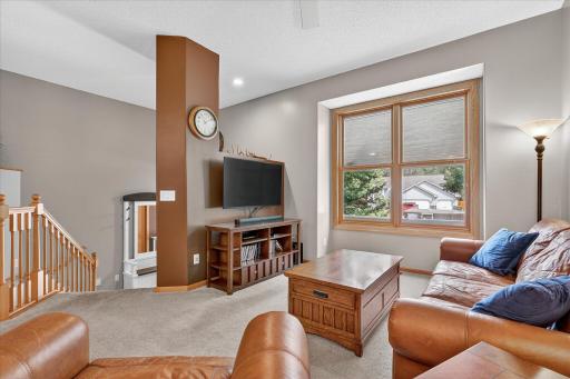 Natural light shines in.