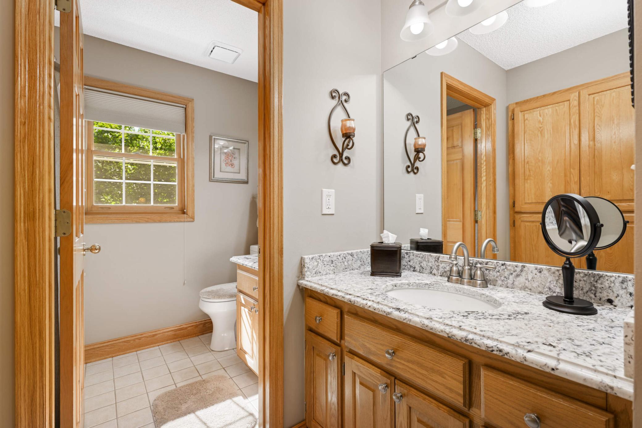 Upper Level Full Bathroom with double sinks