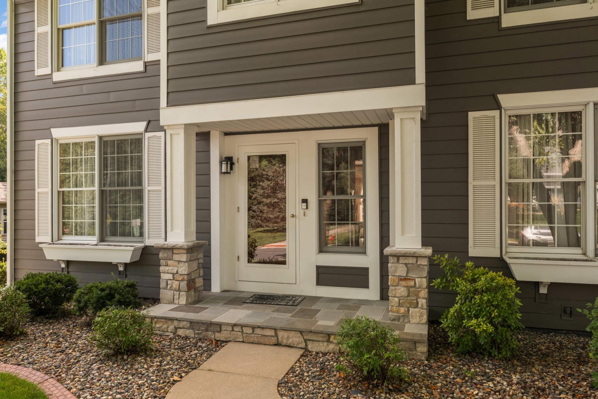 Newer Stone work in the front entry way