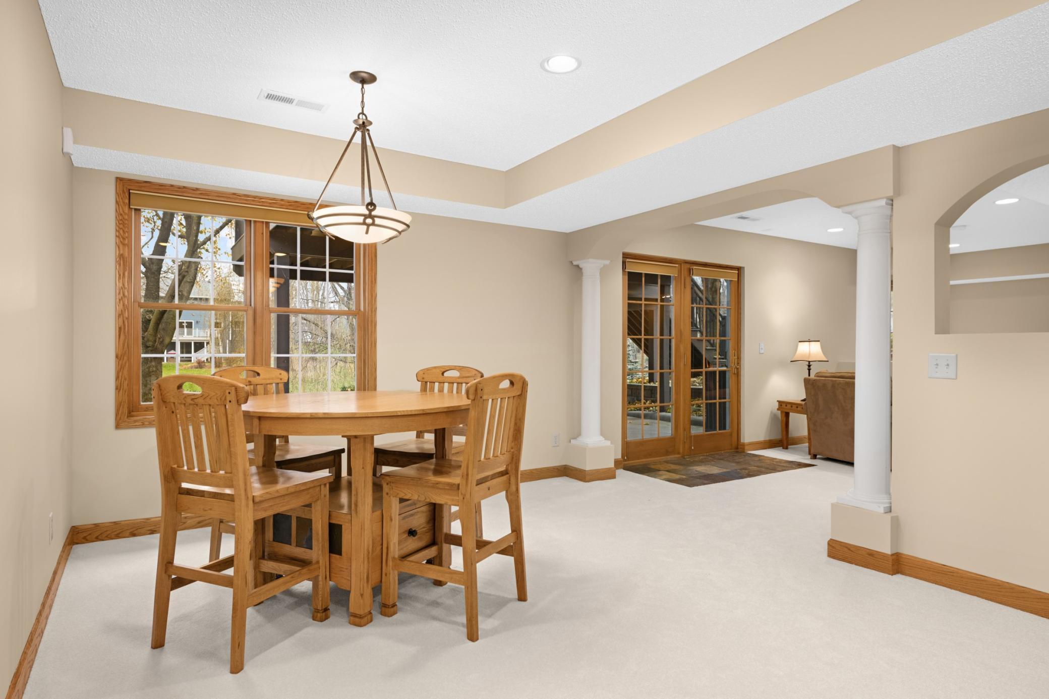 Eating Area in lower level with walkout