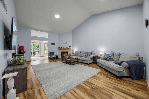 The living room is large enough to host many guests!