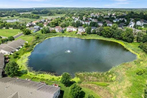 This association and neighborhood has an abundance of green space and beautiful pond views to walk by.
