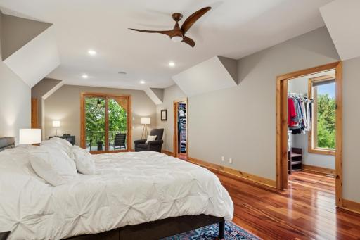 Both closets features windows letting in ample light when needed.
