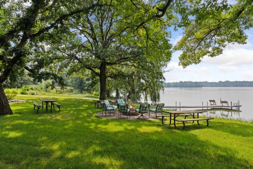 The neighborhood association firepit and picnic area.