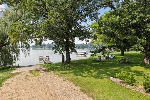Neighborhood association dock and seating area