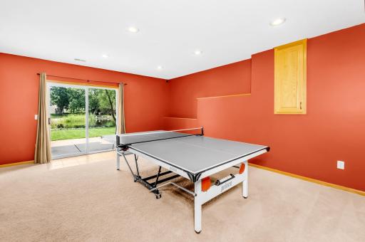 Family room and view of the beautiful concrete patio