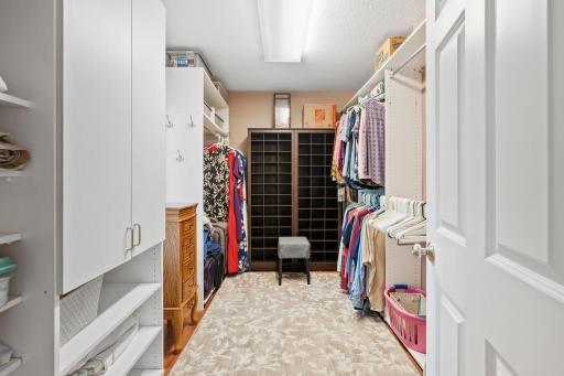The large walk-in closet (shoe storage to stay with the home) is a deam!