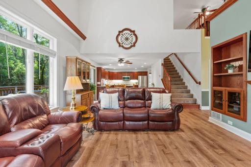 The open floor plan is ideal for hosting!