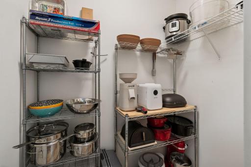 The storm closet welcomes additional space for a variety of uses.
