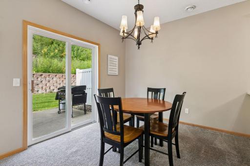 Walkout from the dining area to a fabulous concrete patio.