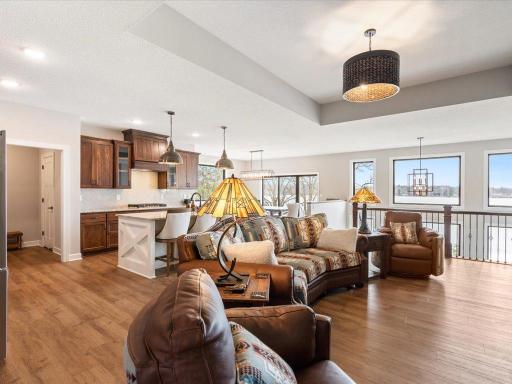 Very open floor plan with amazing views of Upper Gull Lake.