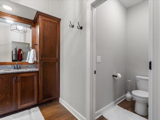 Lvp Floors in all bathrooms and throughout the main level great room/kitchen.
