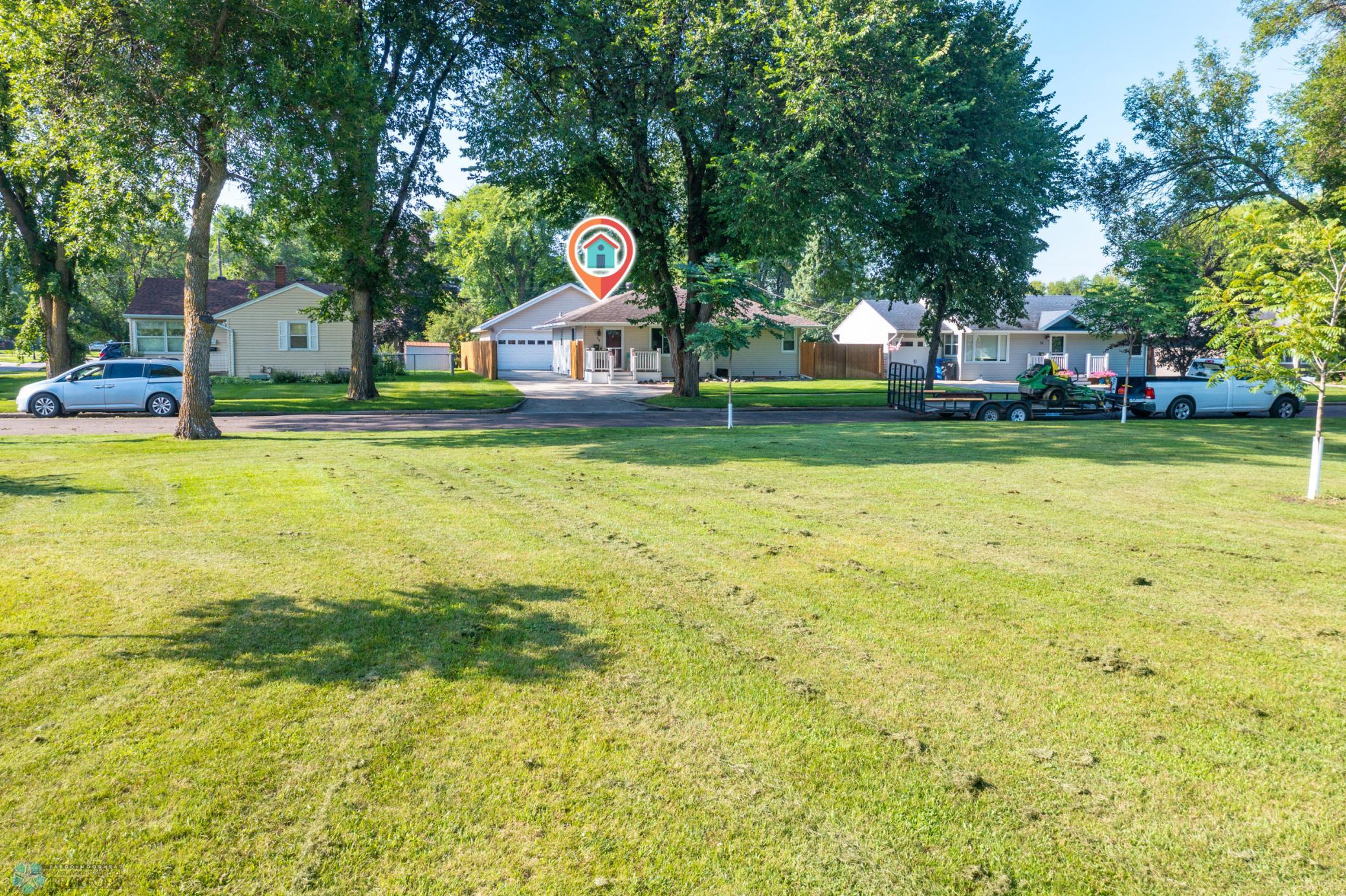 View of home from green space across the street