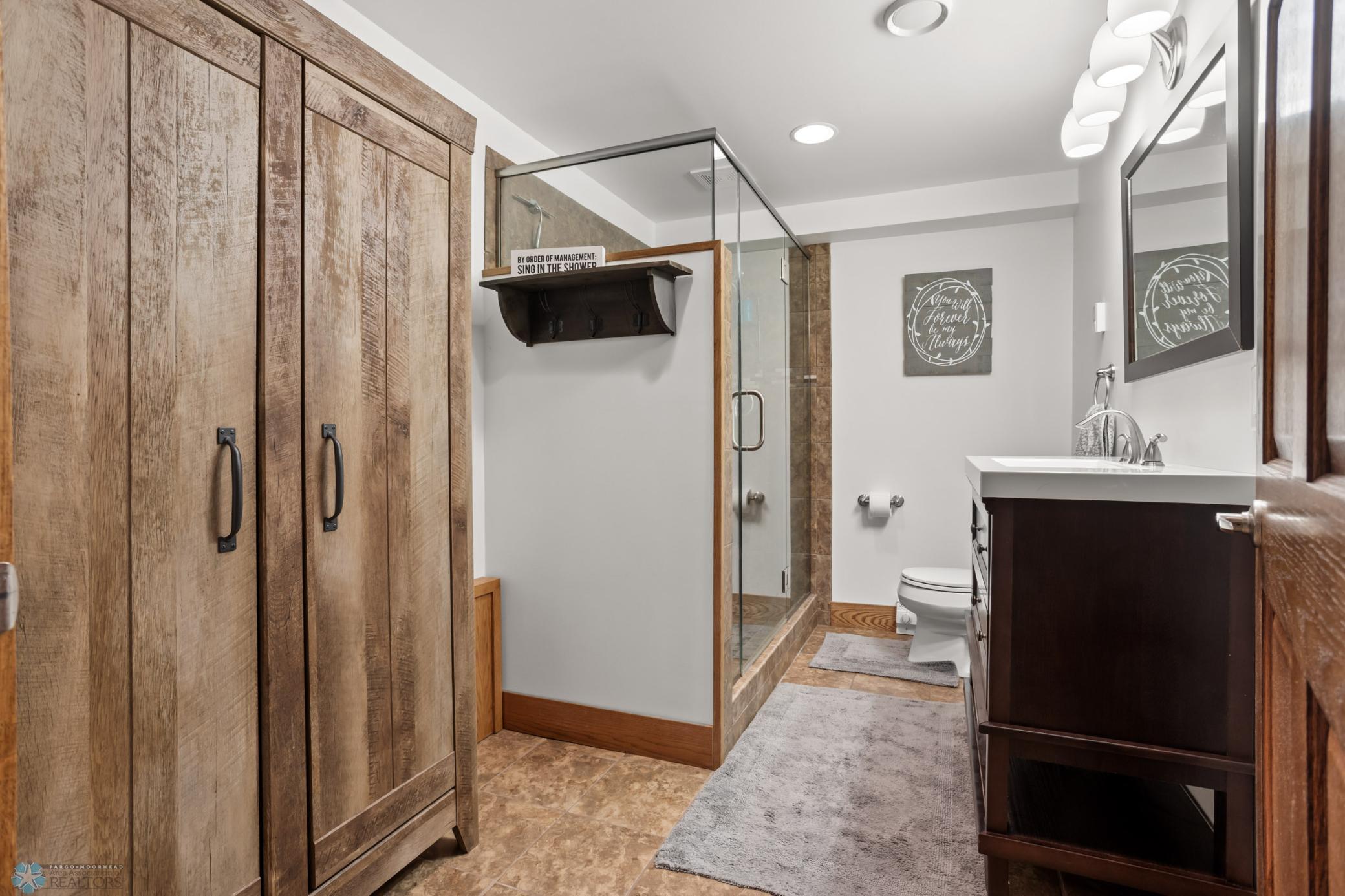 Basement Bathroom HEATED FLOORS!