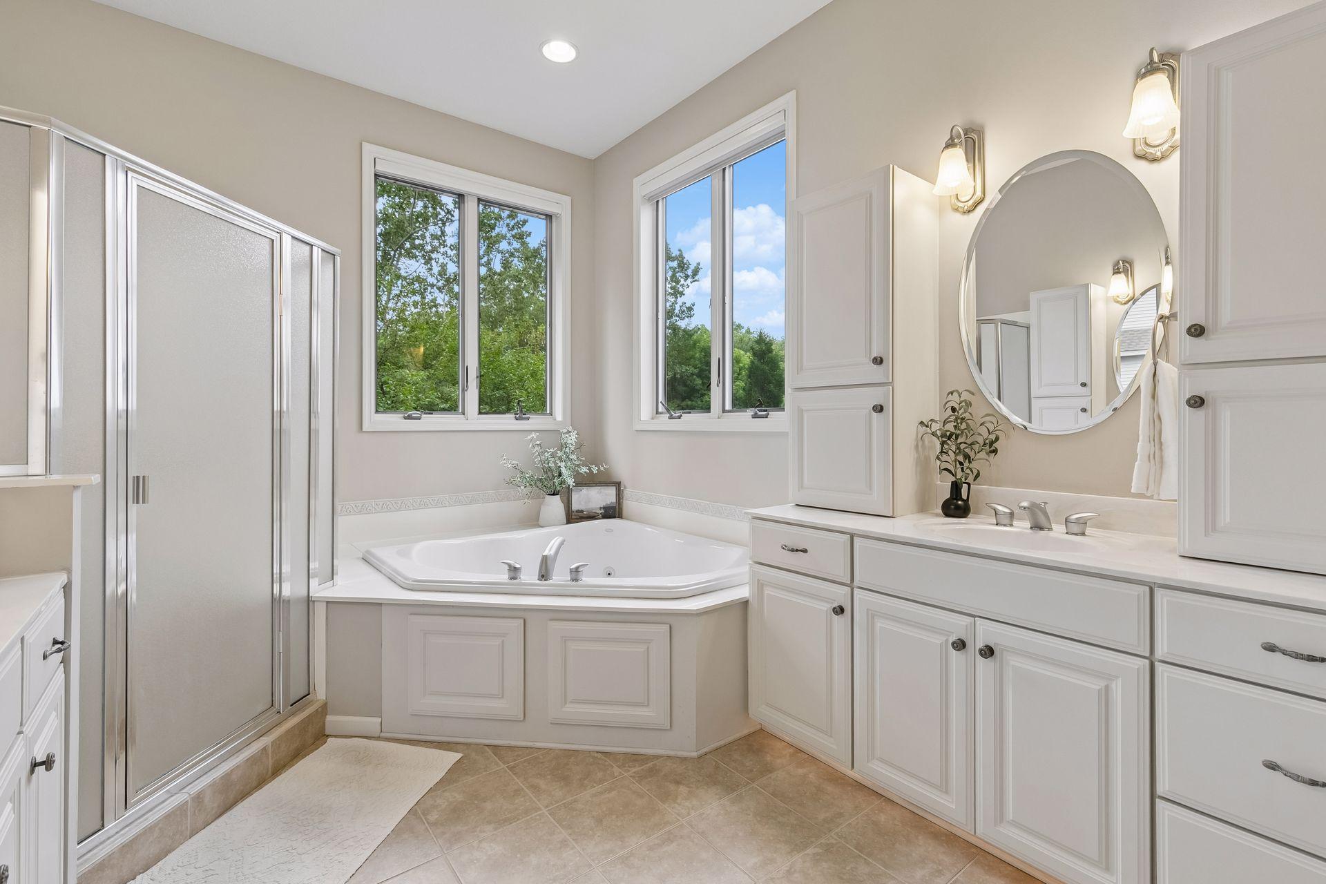 Primary bathroom with heated floors