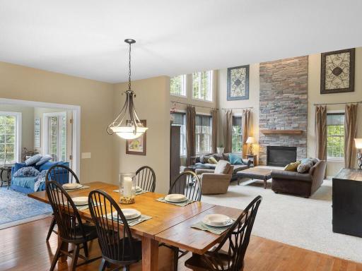 Open concept from kitchen to living room.