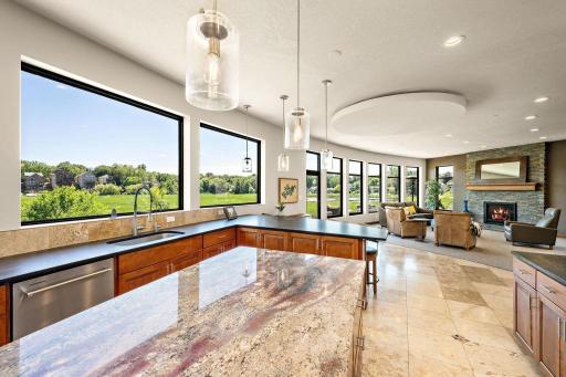 2022 - All new pendant lighting in the kitchen