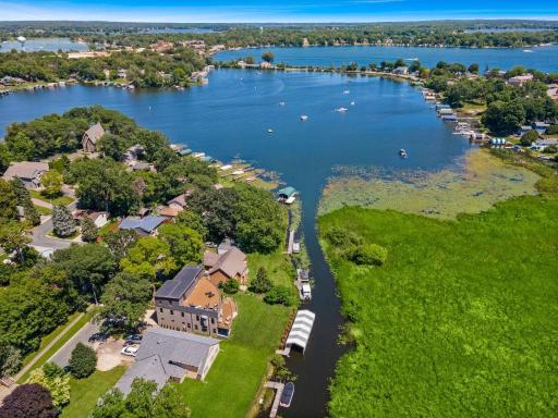 The estate's position on Black Lake, a serene and less-trafficked body of water connected to the main body of Lake Minnetonka, offers the best of both worlds â tranquil seclusion and easy access to Lake Minnetonka's recreational opportunities.