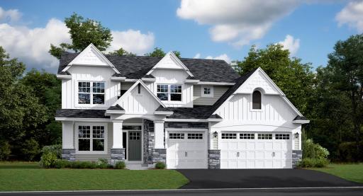 (Exterior rendering, actual homes finished will vary) The Sinclair has a stunning exterior!