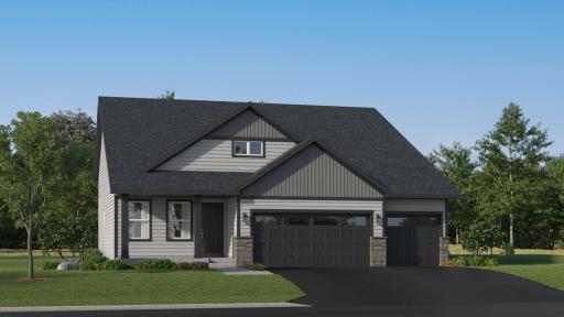 (Exterior rendering, actual homes finishes will vary)