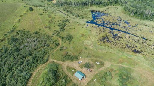 The wetland area is not level with the cabin, nor was it built in a floodplain.
