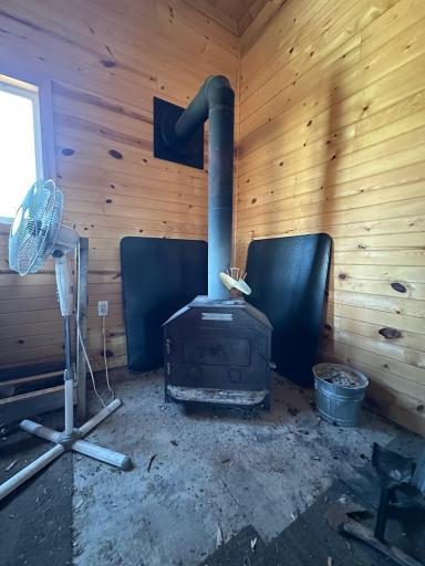 Woodburning stove will keep you warm on those chilly days!