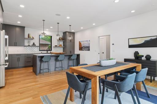 Oak floors. Crystal Cabinets. Signature style.