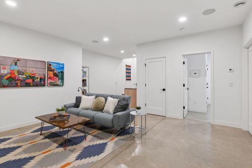 Polished concrete + in-floor heat = perfection.