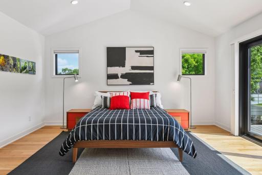 The primary suite: peace, privacy, and spa vibes.