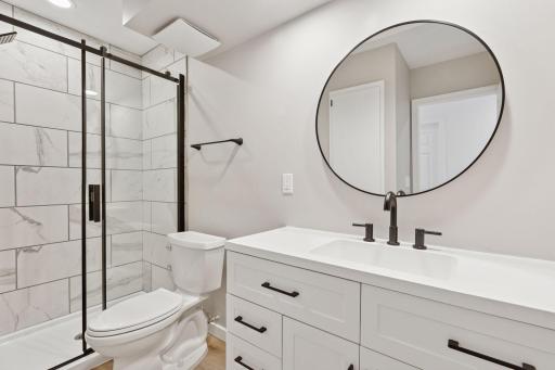 Stunning finishes in the 3/4 Bathroom on Main Level