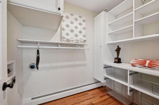 Closet in master bedroom - option to add another laundry