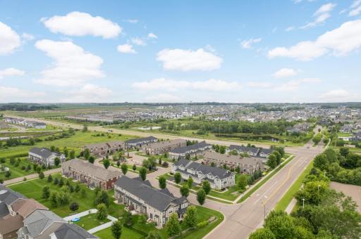 Aerial view - looking Southwest, with Grand Prairie Park in the distance