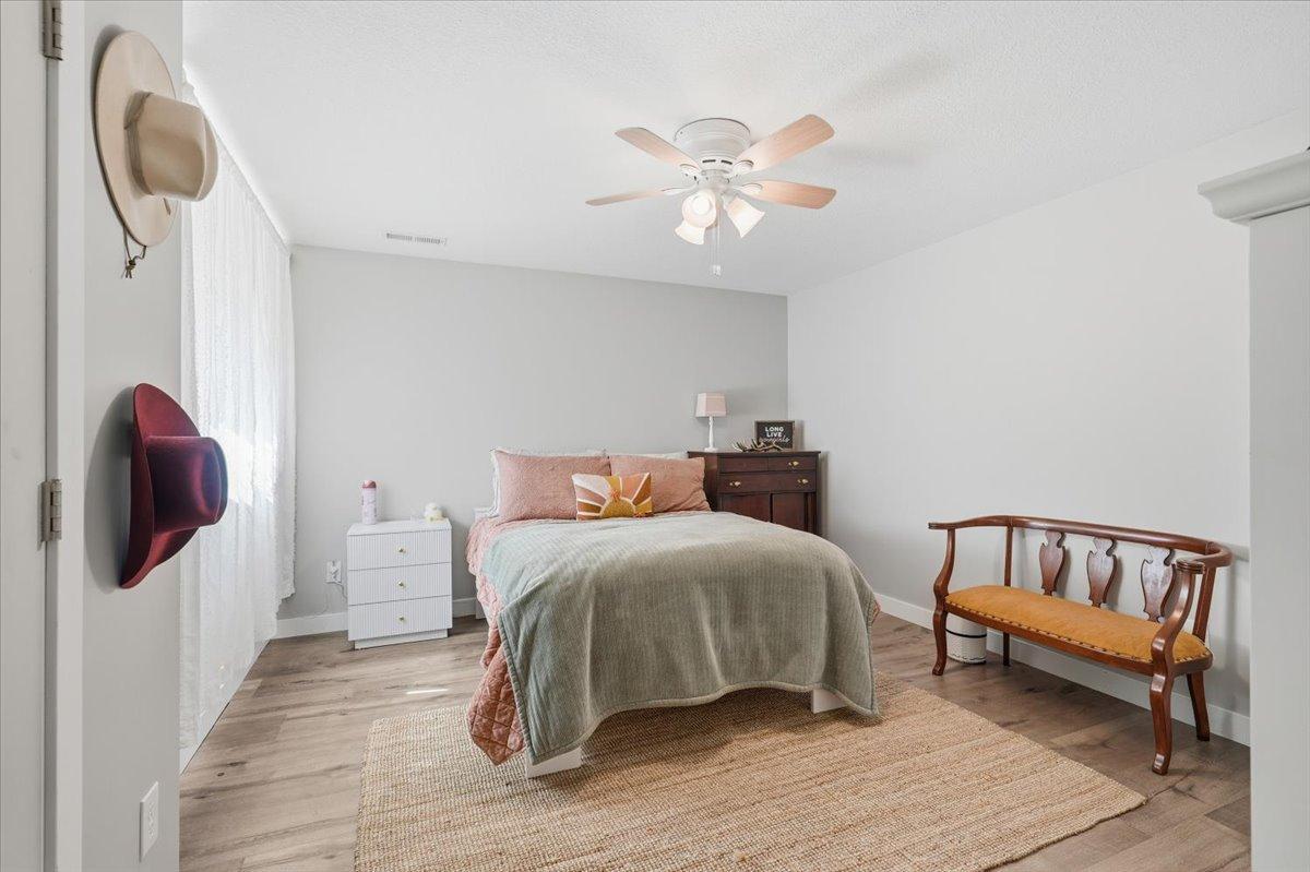 Bedroom 4, located in the lower level is very large in size and bright with a 3/4 bathroom right next to it
