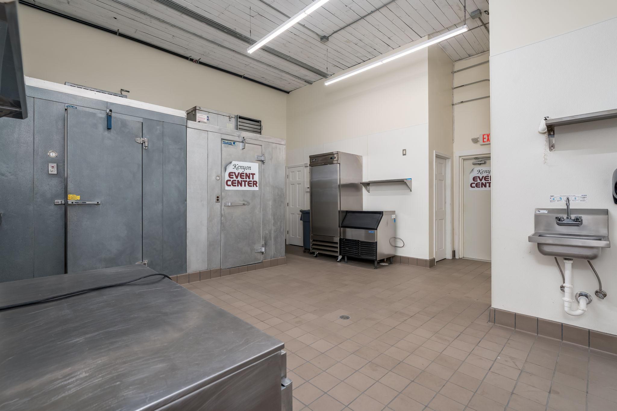 Bar area with 2 walk in coolers