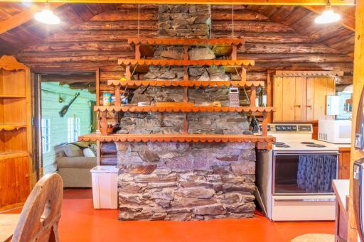 Backside of the fireplace