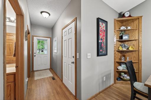 Enter into a spacious foyer that leads you into the open single level home.