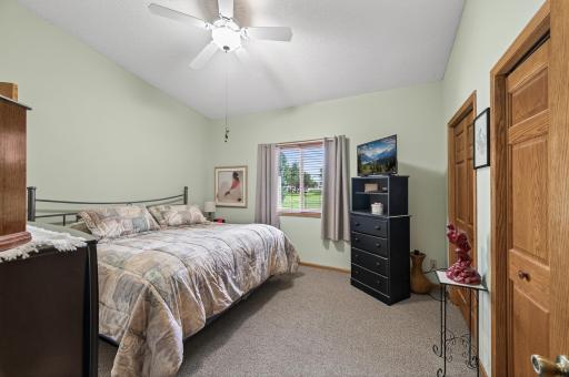 The private ownerâs suite is generously proportioned with a large closet and an en-suite bathroom featuring a step-in shower.