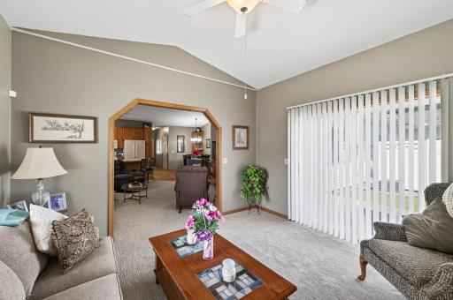 Easy access to the patio letting the outdoors in.
