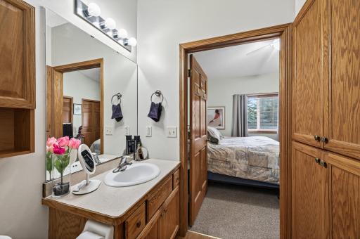 Linen closet, large vanity and privacy, this is the one!