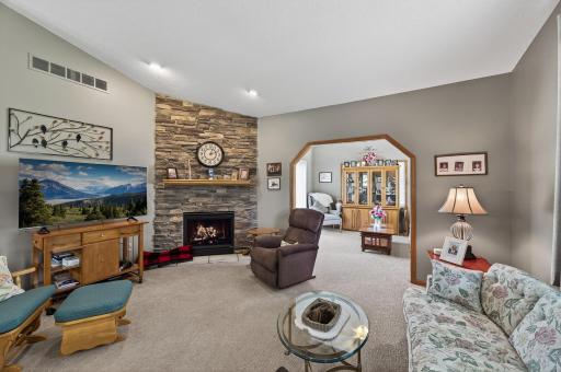 Move in and relax! Enjoy your new stone fireplace just in time for Fall.